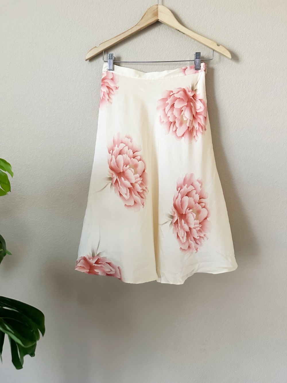 Banana Republic Vintage Y2K Silk Floral Peony Skirt 0 Petite
